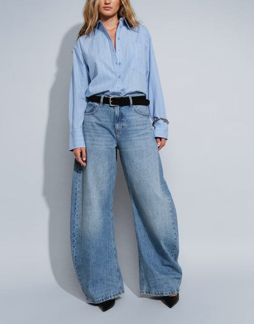 Jeans modello Bow Barrel in blu medio